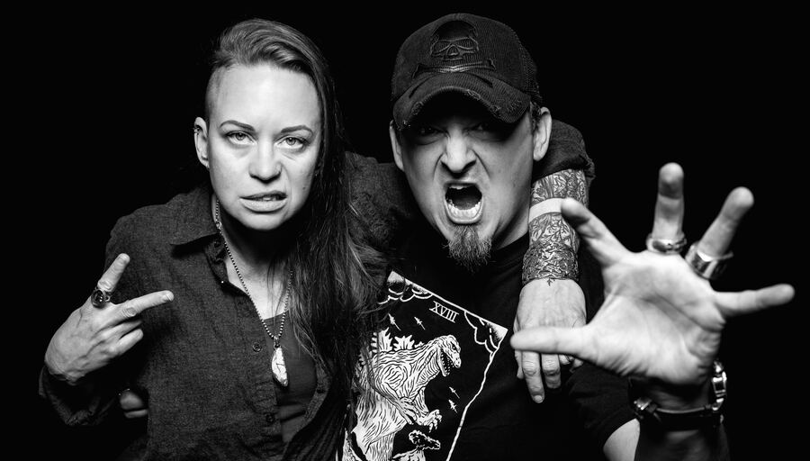Adam and Lacy, black and white
