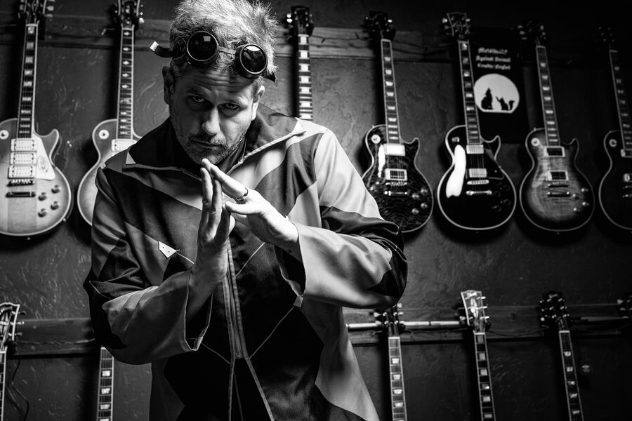 Brandon Frazier, black and white