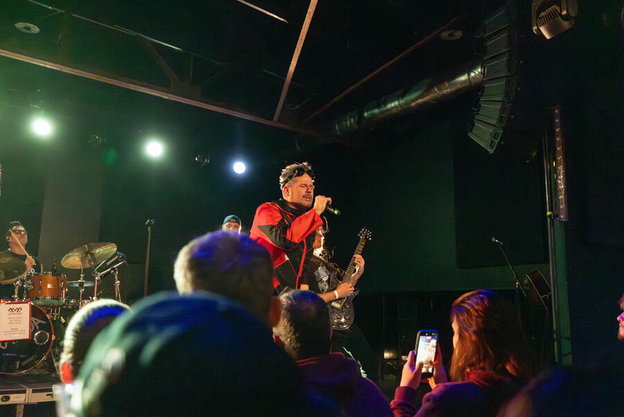Brandon Frazier through the audience