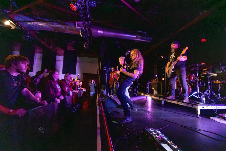 Action shot from the pit